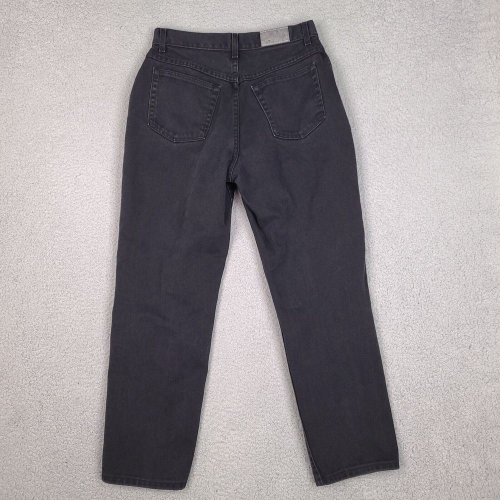 Vintage Lee Riveted Jeans Womens 10 P Black Mom Denim Made In USA - Picture 2 of 16